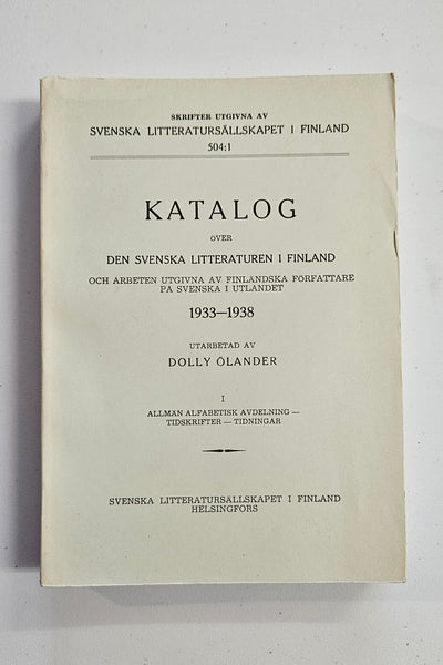 Katalog: Den Svenska Litteraturen 1 Finland