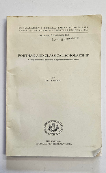 Porthan and Classical Scholarship