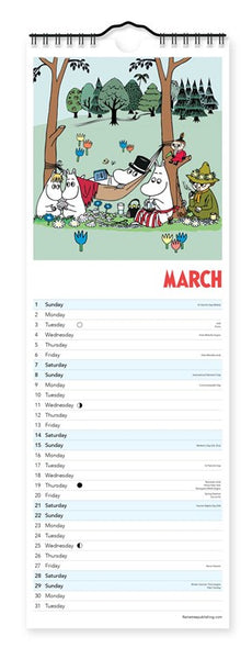 Moomin Slim Wall Calendar 2026