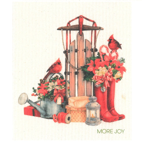 Dishcloth - Christmas and Sleigh