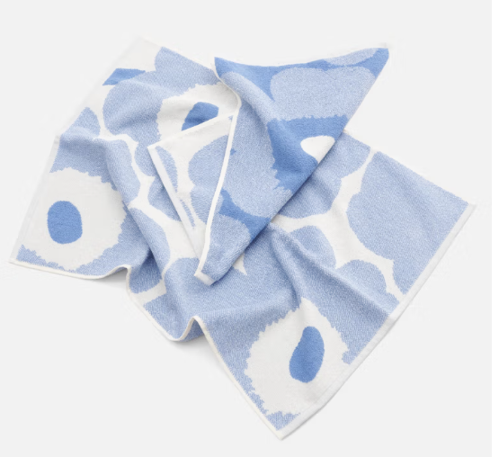 Unikko Bath Towel - Light Blue