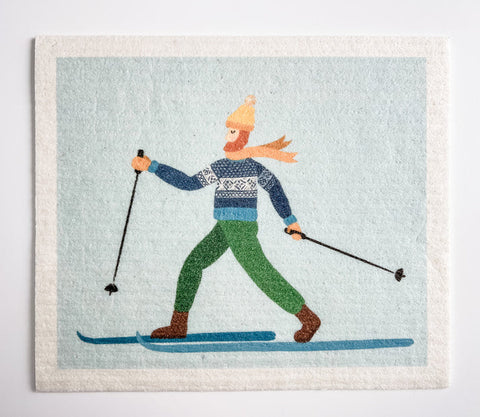 Dishcloth - Skier Green