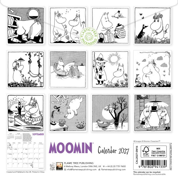 Moomin Mini Wall Calendar 2027