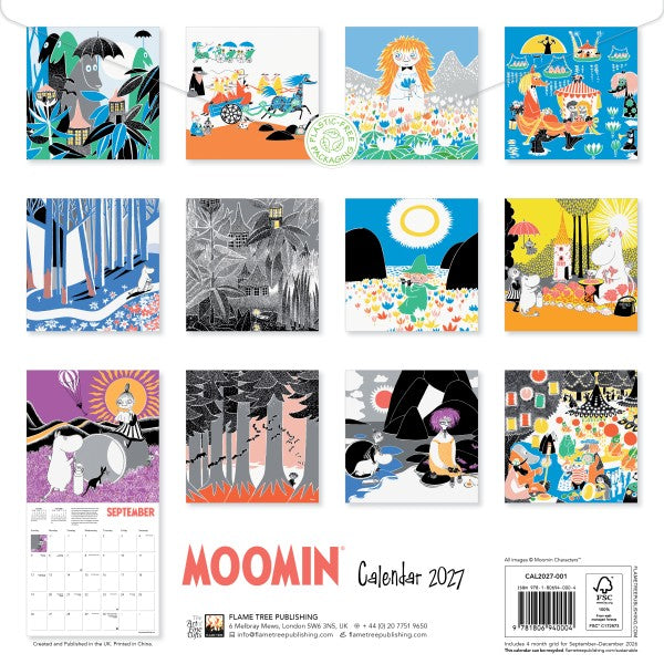 Moomin Wall Calendar 2027