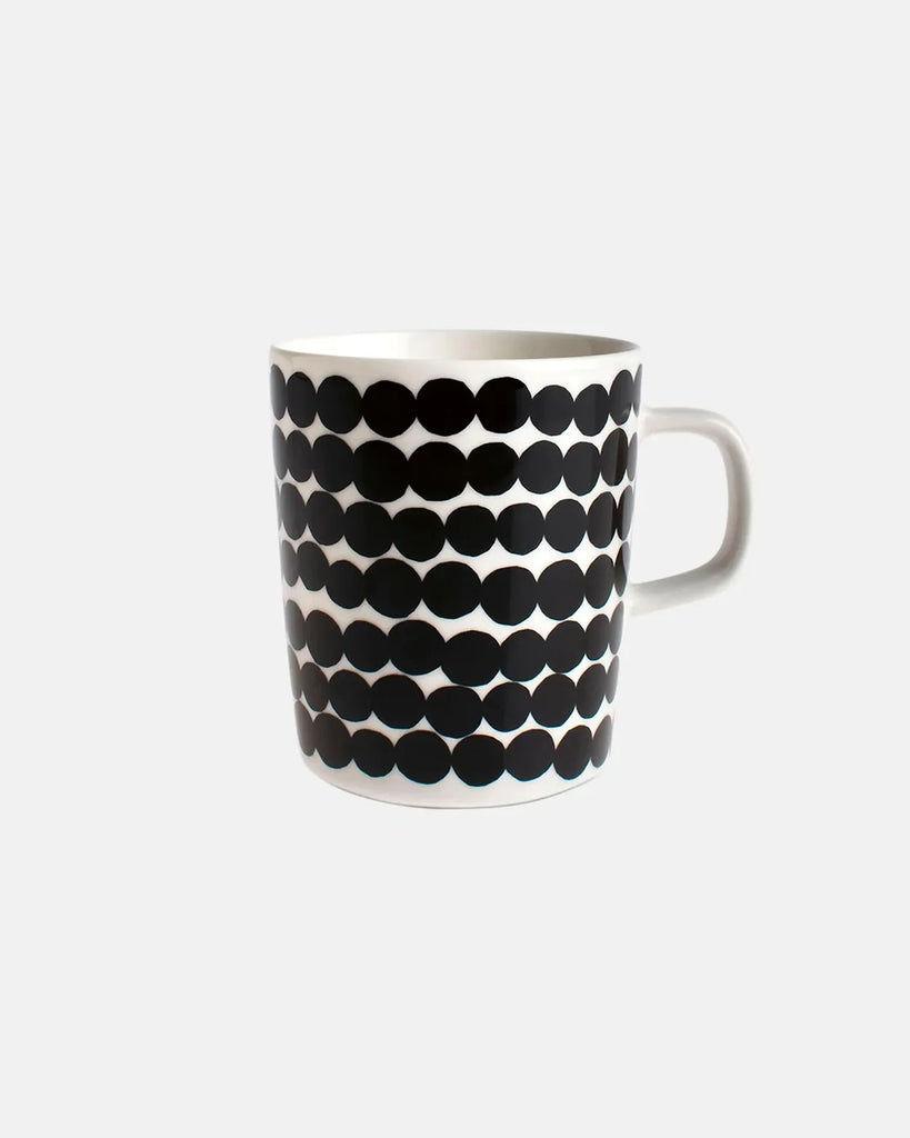 Marimekko Oiva / Siirtolapuutarha Mug - Black/White